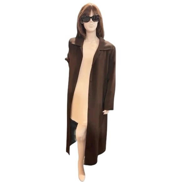 chocolate brown dress coat Chocolate Brown Twill Double Breasted Blazer